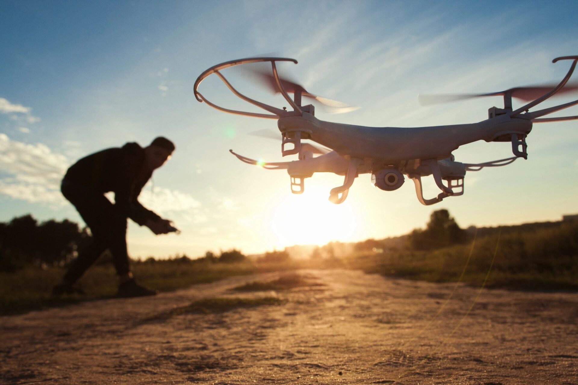 Man Operating Drone